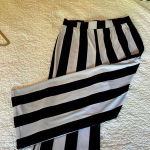 INC Black/White Striped Pants